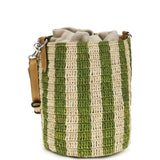 Striped raffia Bucket Bag