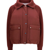 Down Jacket with wool sleeves