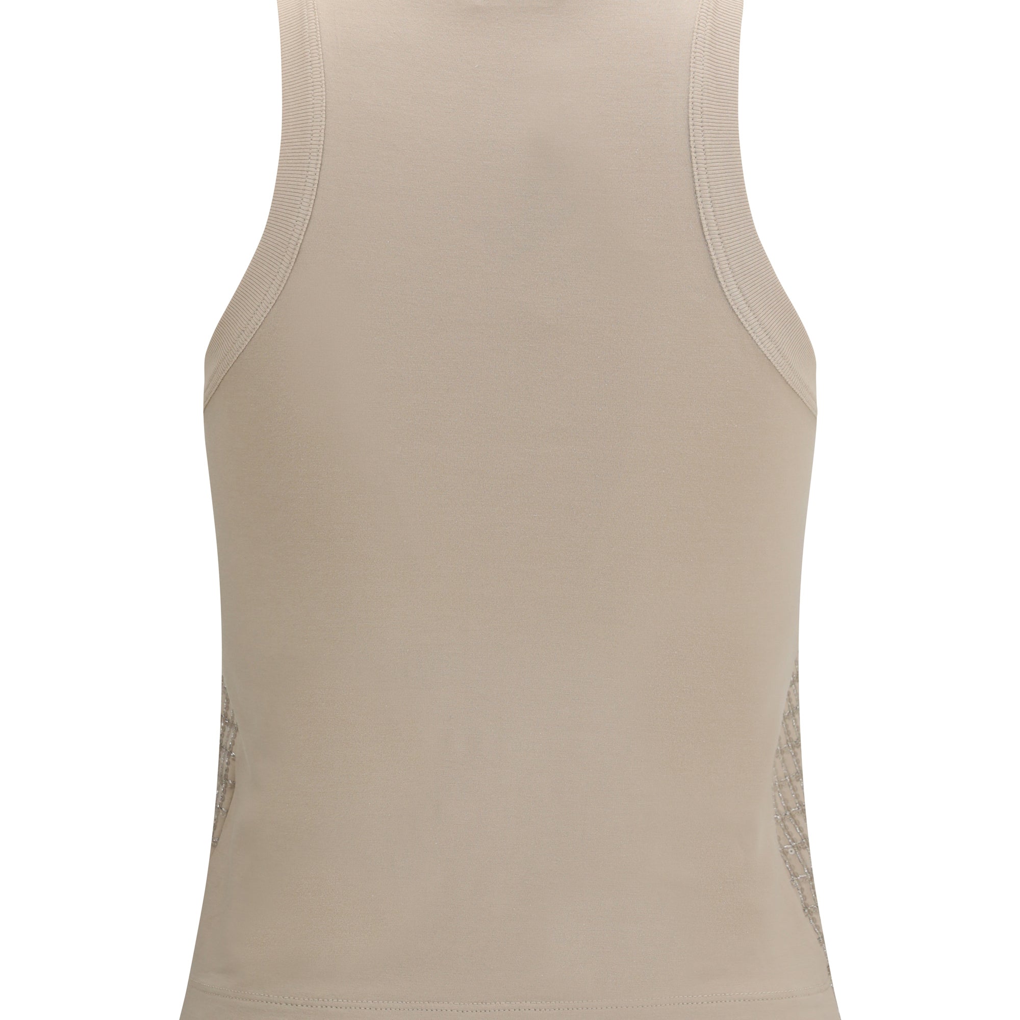 Top in cotton with luminous embroidery