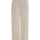 Cigarette Pants in fluid viscose and linen twill