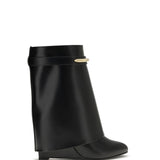 Leather Shark Ankle Boots