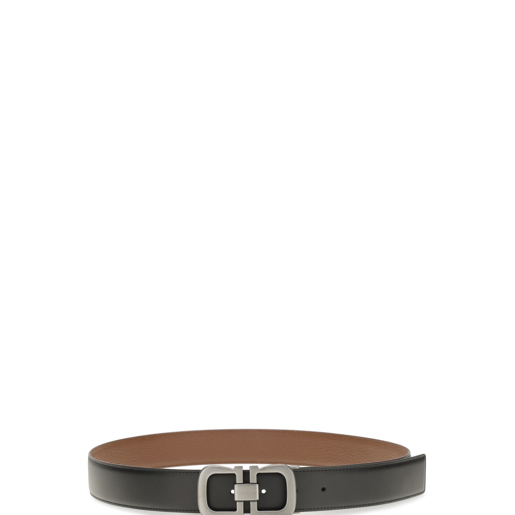Reversible leather Belt with logo