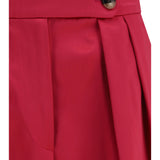 Wide pleated Pants in washed cotton and acetate