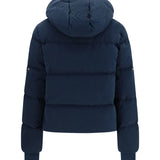 Waxed technical Puffer Jacket with hood