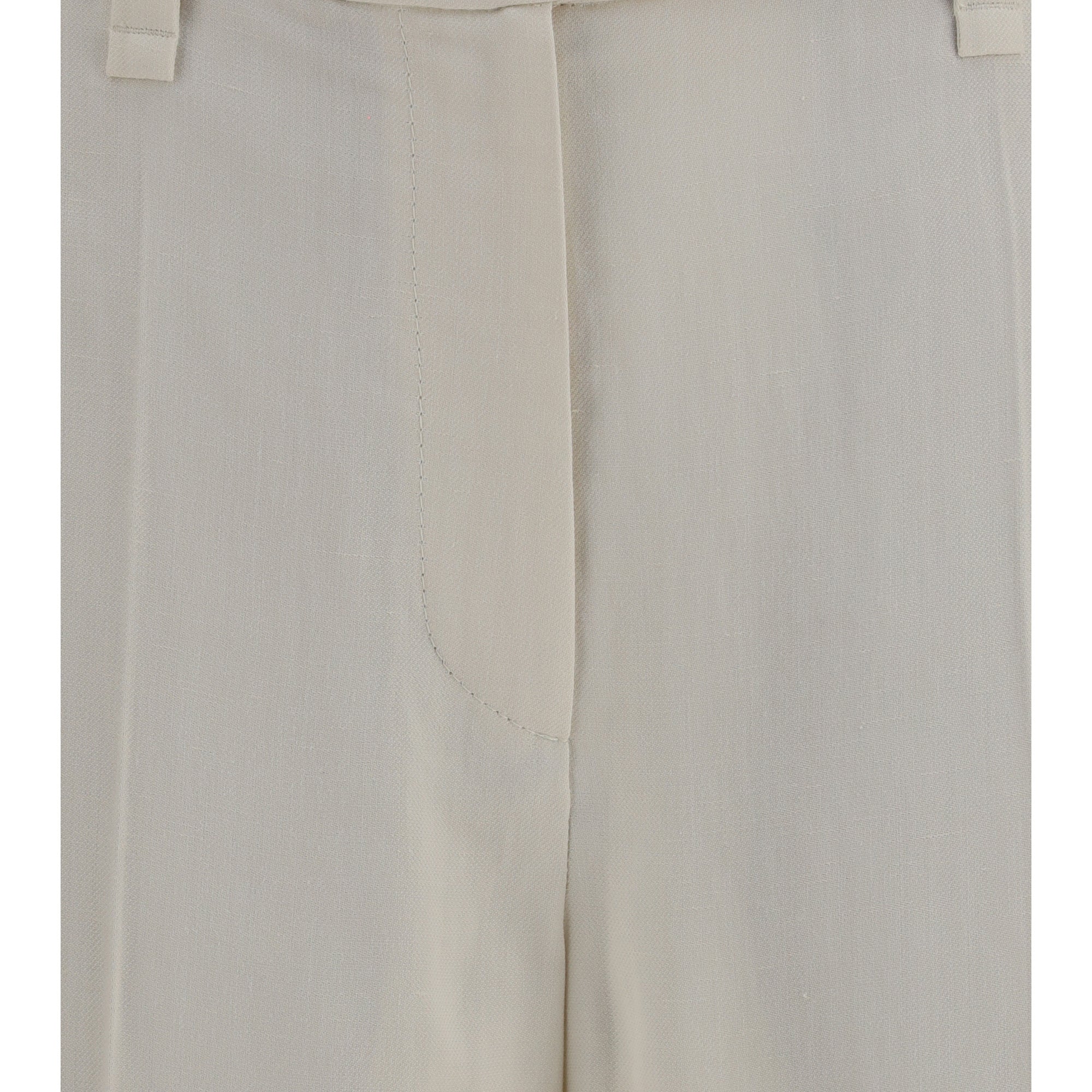 Cigarette Pants in fluid viscose and linen twill