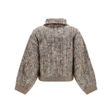 Perforated zip Cardigan