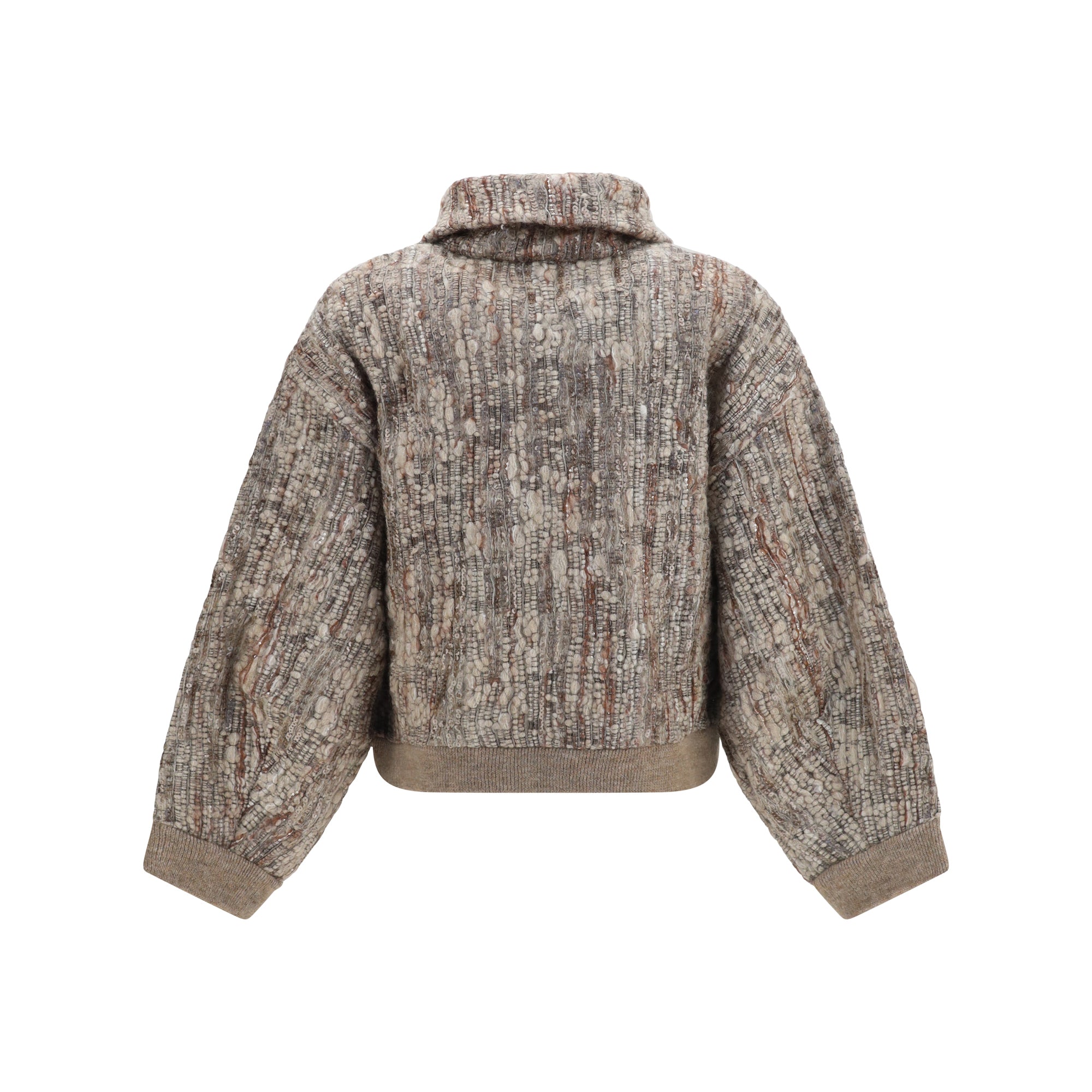 Perforated zip Cardigan
