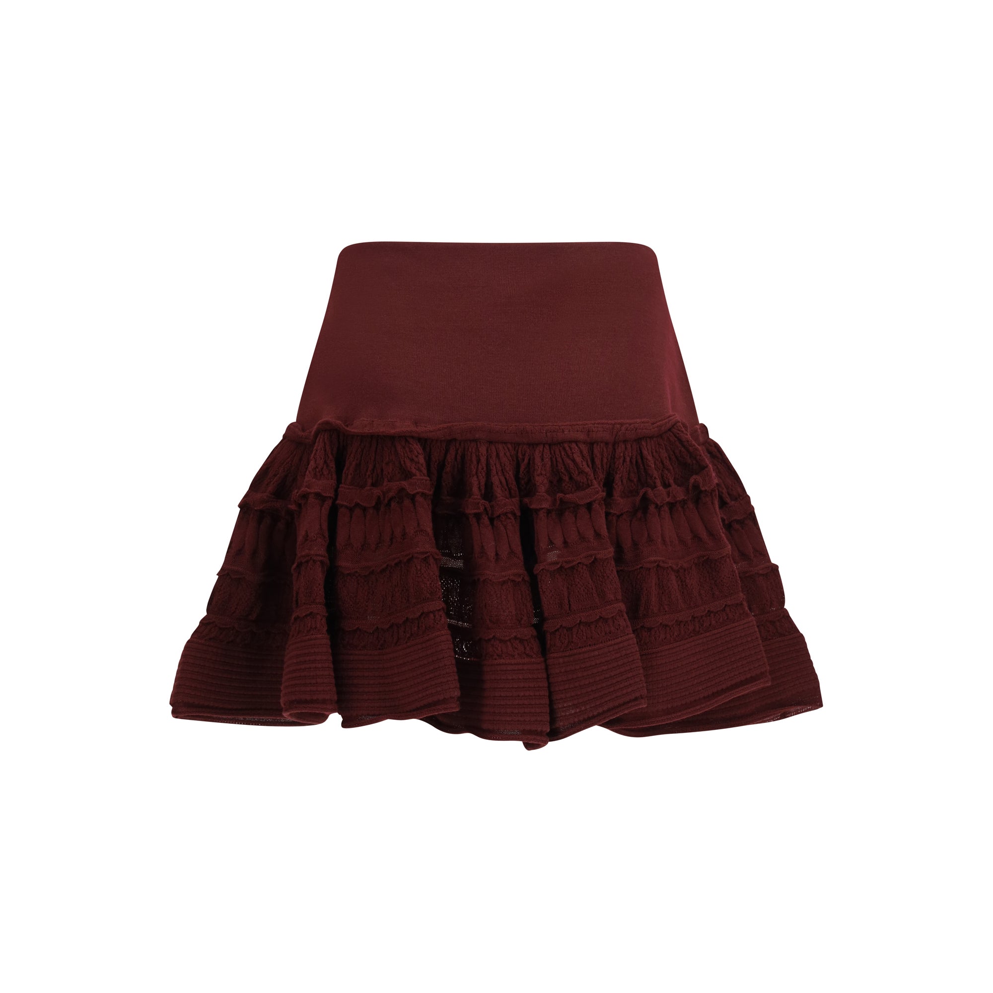 Wool crinoline ruffle mini Skirt