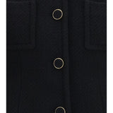 Cropped single-breasted Blazer with fabric buttons