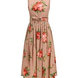 Cotton Dress with rose bouquet print