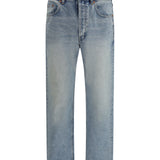 Cotton Denim Jeans with stonewashed finish