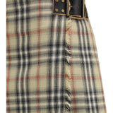 Check wool mini Skirt