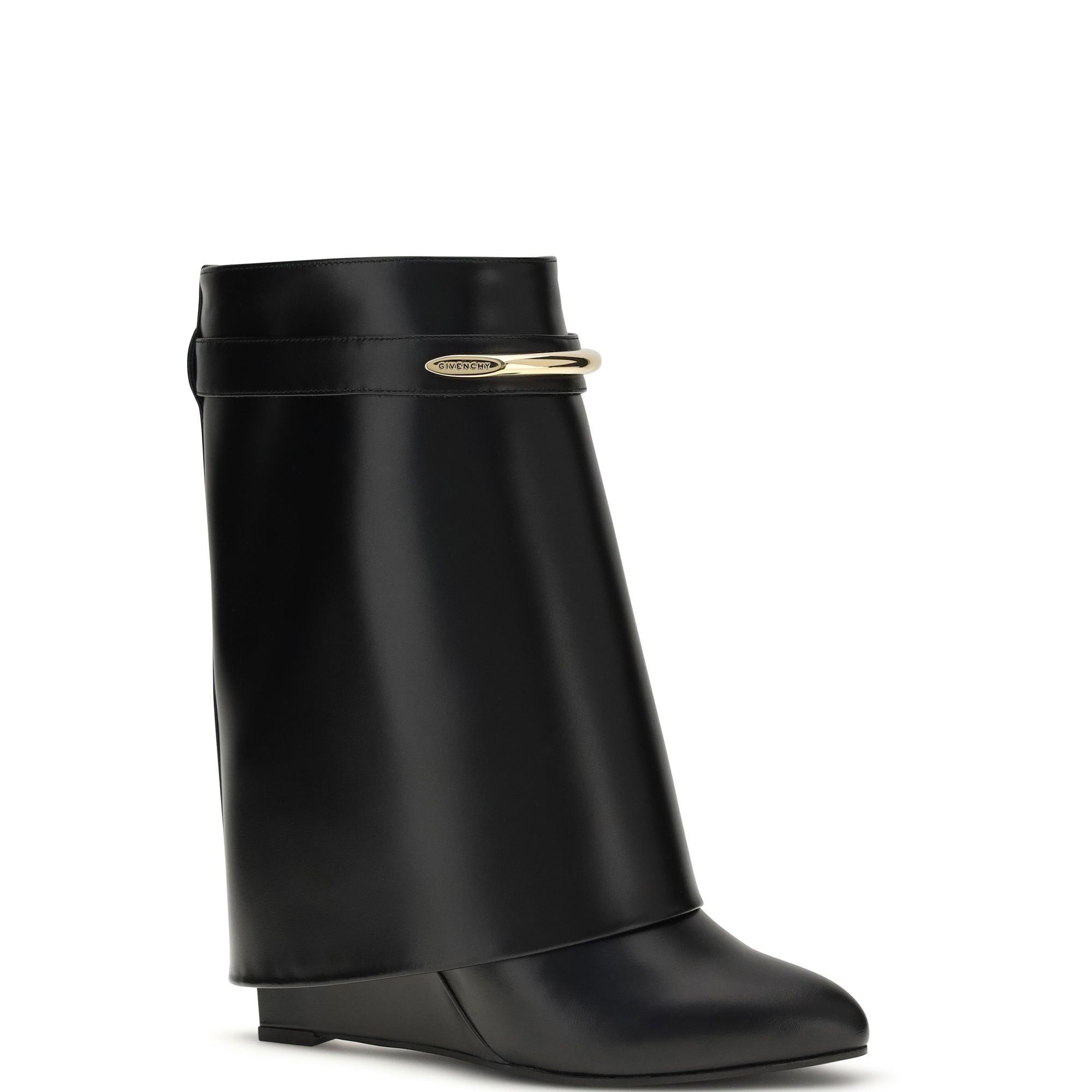 Leather Shark Ankle Boots